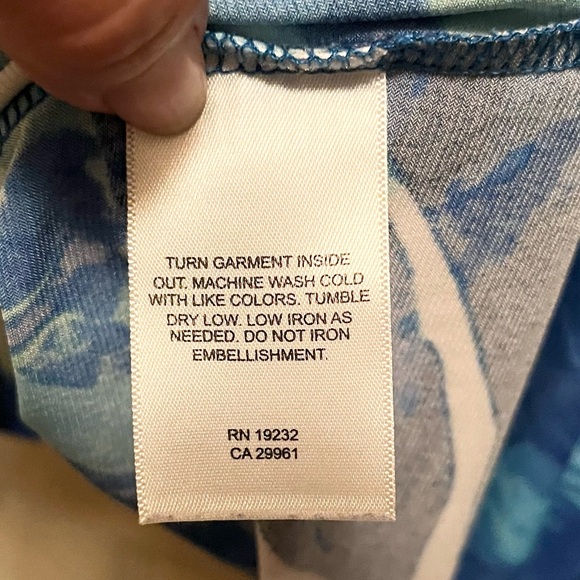 ALFRED DUNNER Women’s Tropical Print Top. Sz XL. - Picture 4 of 4